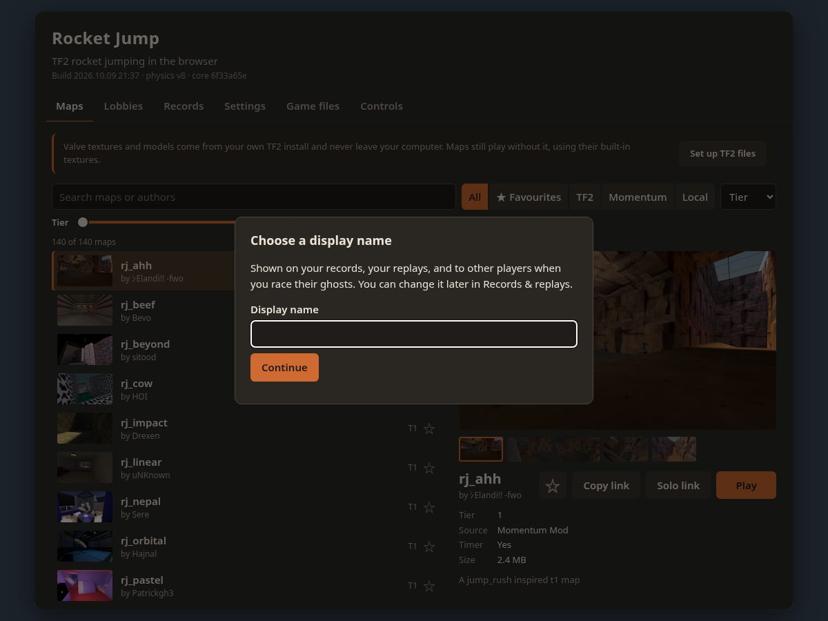 Landing-page snapshot of rocketjump.lol