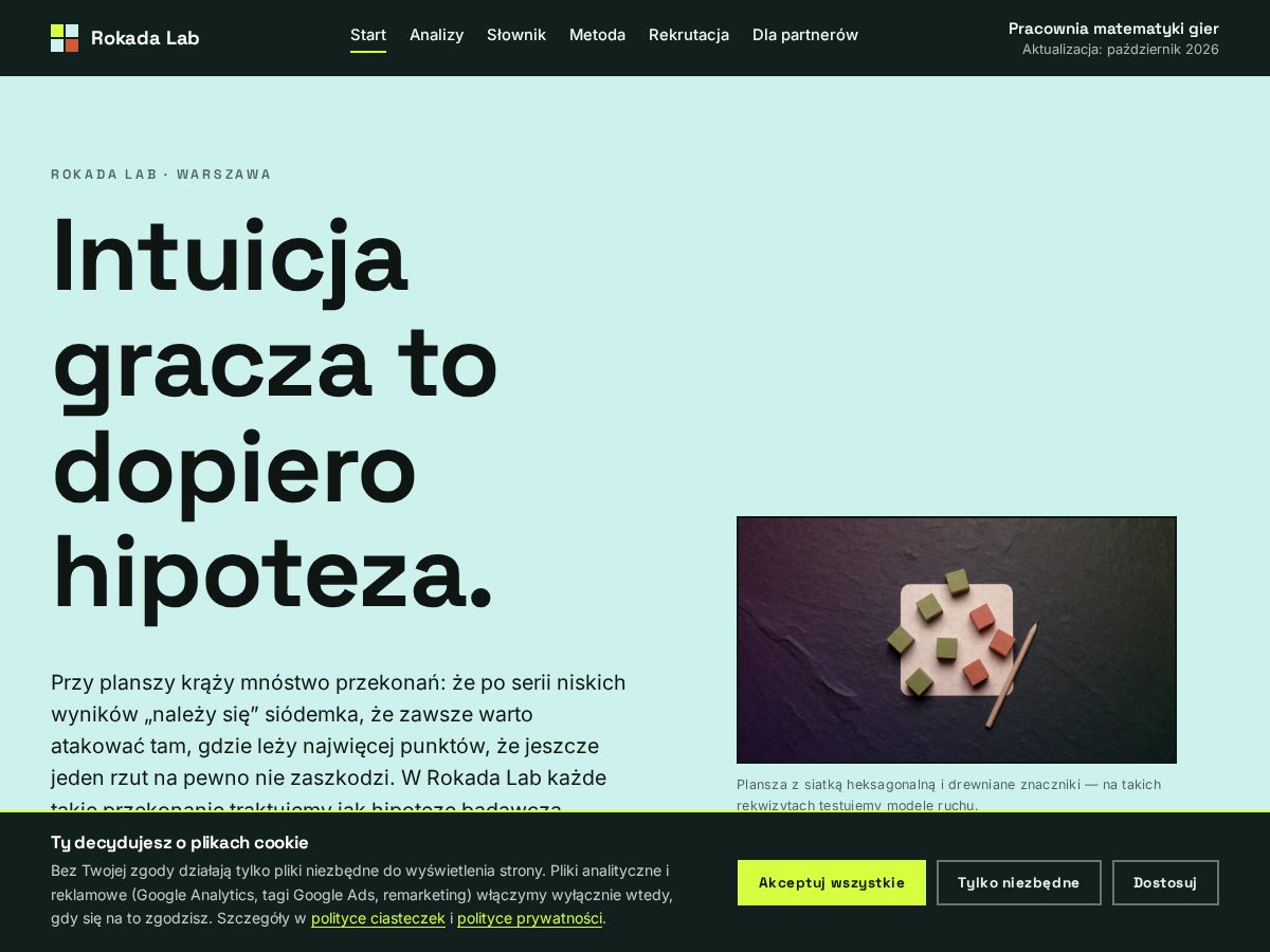 Landing-page snapshot of rokadalab.com