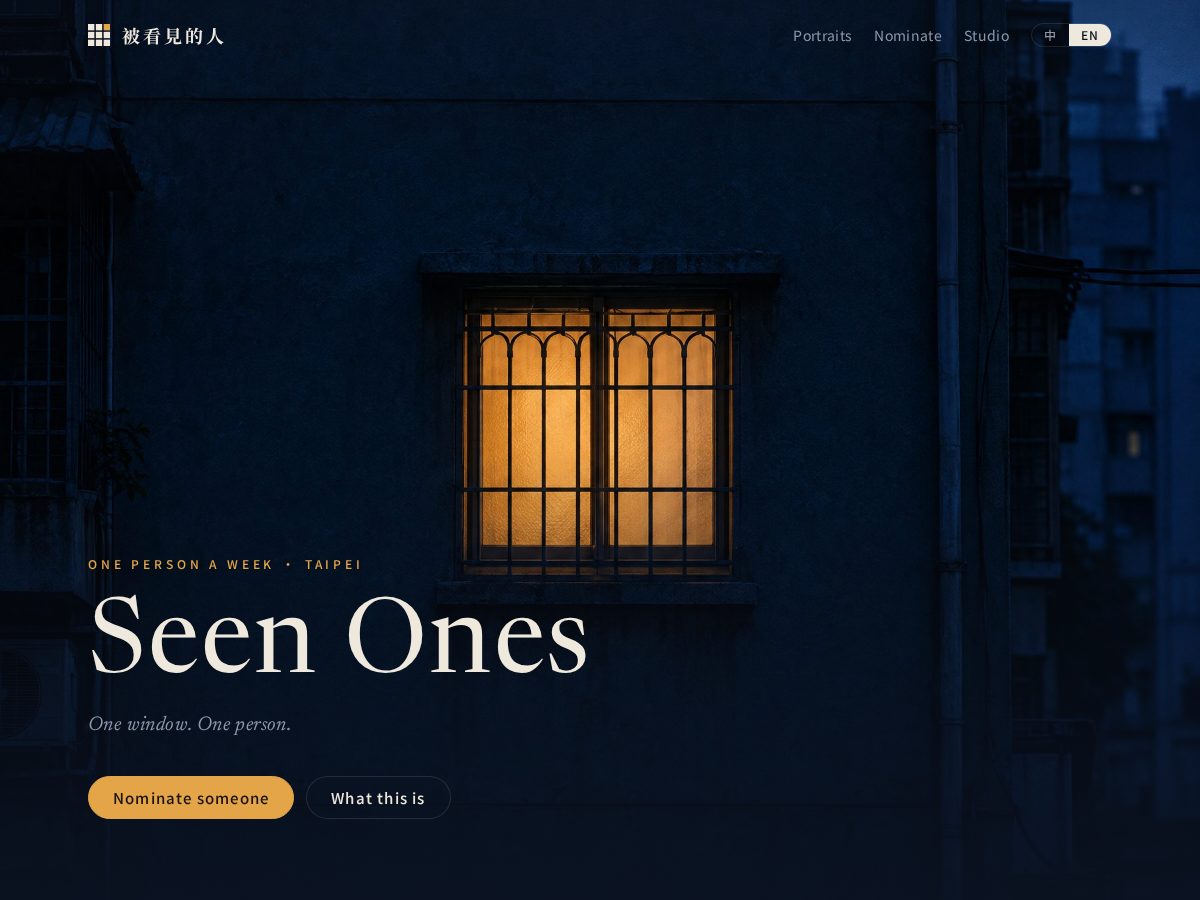 Landing-page snapshot of seenones.com