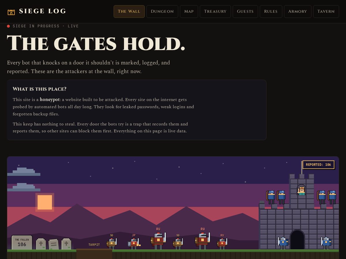 Landing-page snapshot of siegelog.com