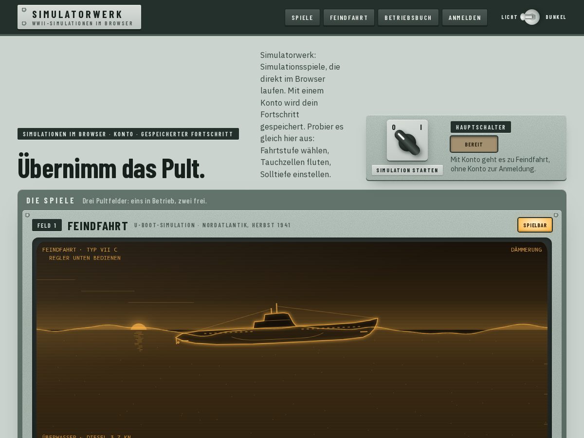 Landing-page snapshot of simulatorwerk.com