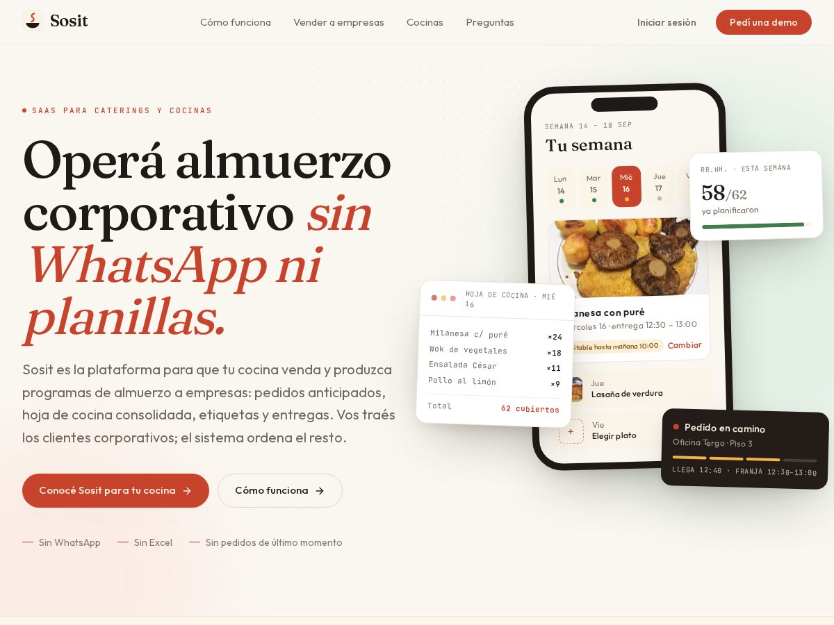 Landing-page snapshot of sositapp.com