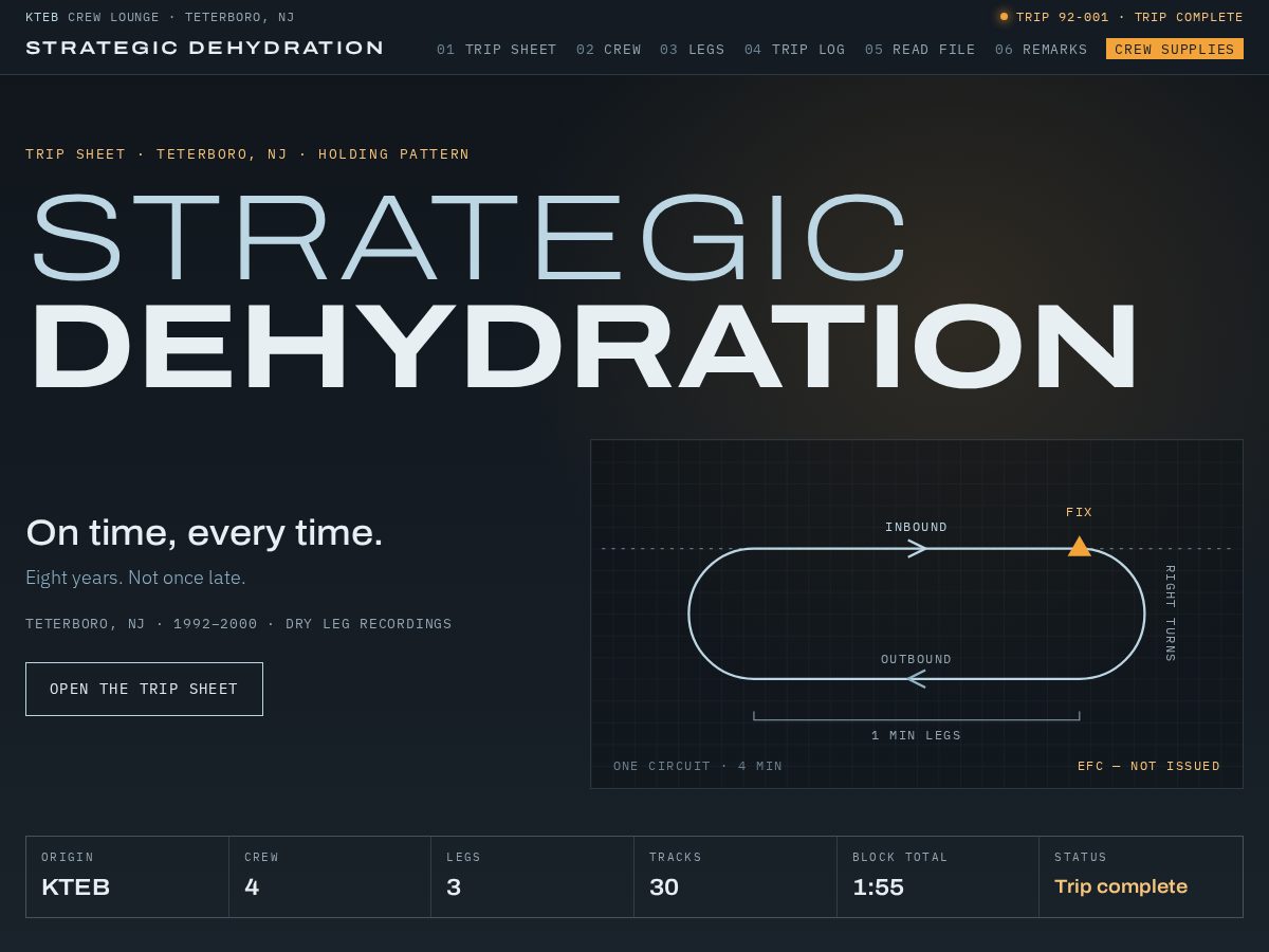 Landing-page snapshot of strategicdehydration.com