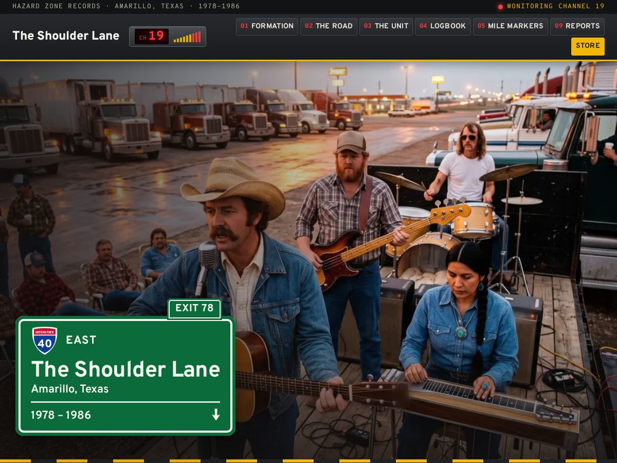 Landing-page snapshot of theshoulderlane.com
