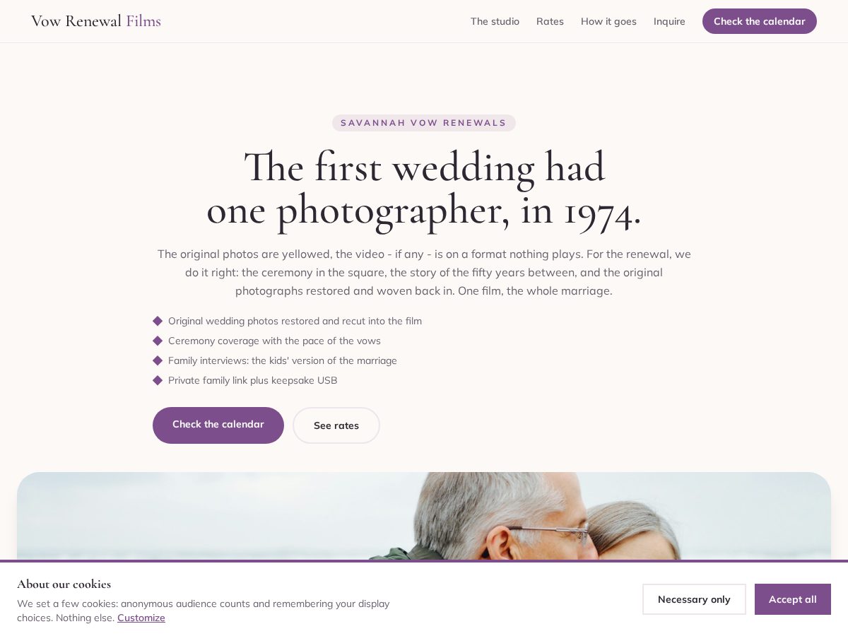 Landing-page snapshot of vowrenewalfilms.click