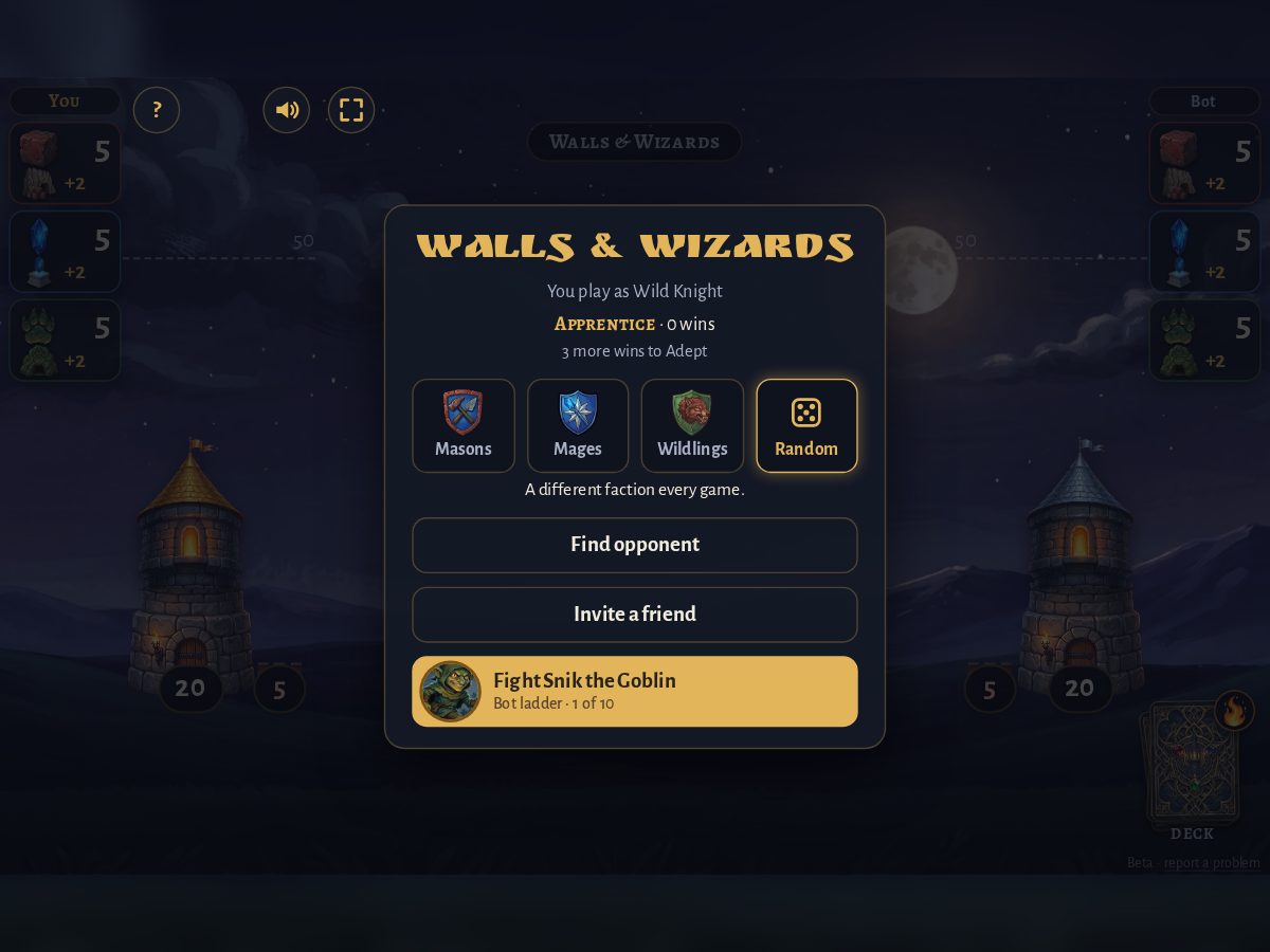 Landing-page snapshot of wallsandwizards.com