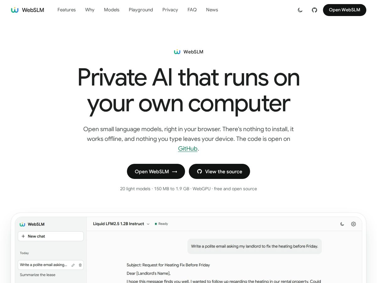 Landing-page snapshot of webslm.org