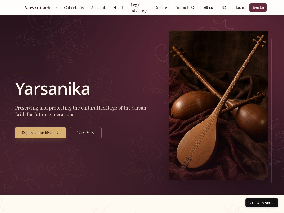Landing-page snapshot of yarsanika.com