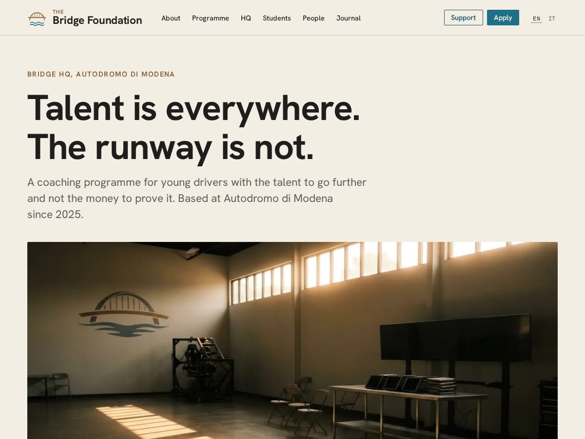 Landing-page snapshot of am57-bridge.org