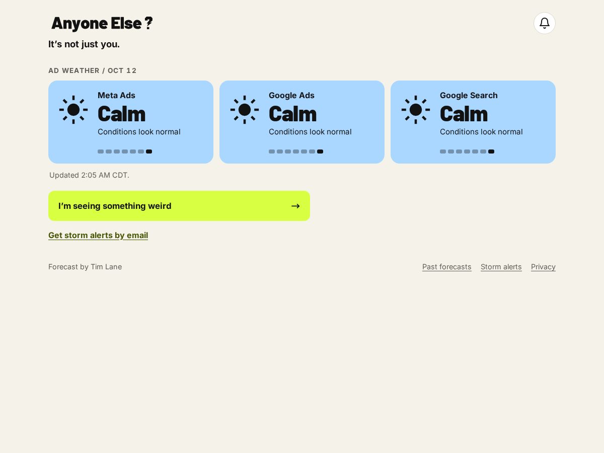 Landing-page snapshot of anyoneelse.app