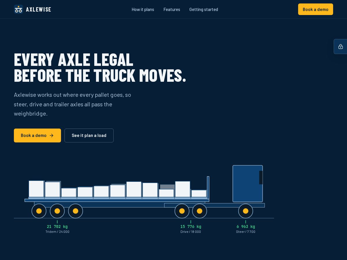 Landing-page snapshot of axlewise.app