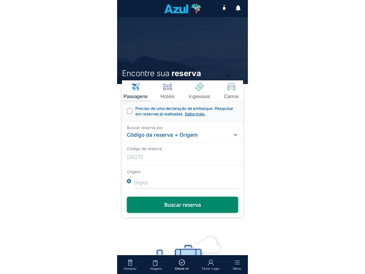 Landing-page snapshot of azullinhasaereasltda.online