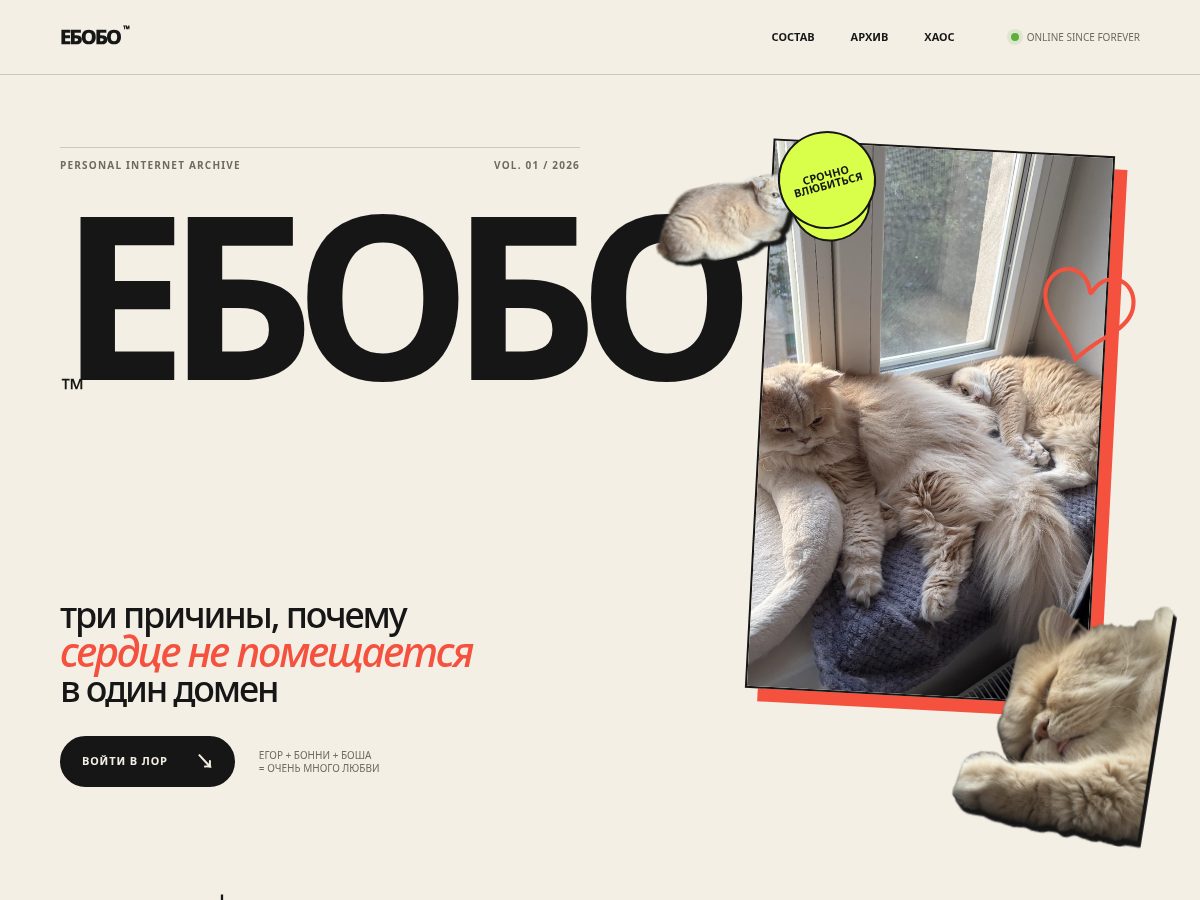 Landing-page snapshot of biba.boo