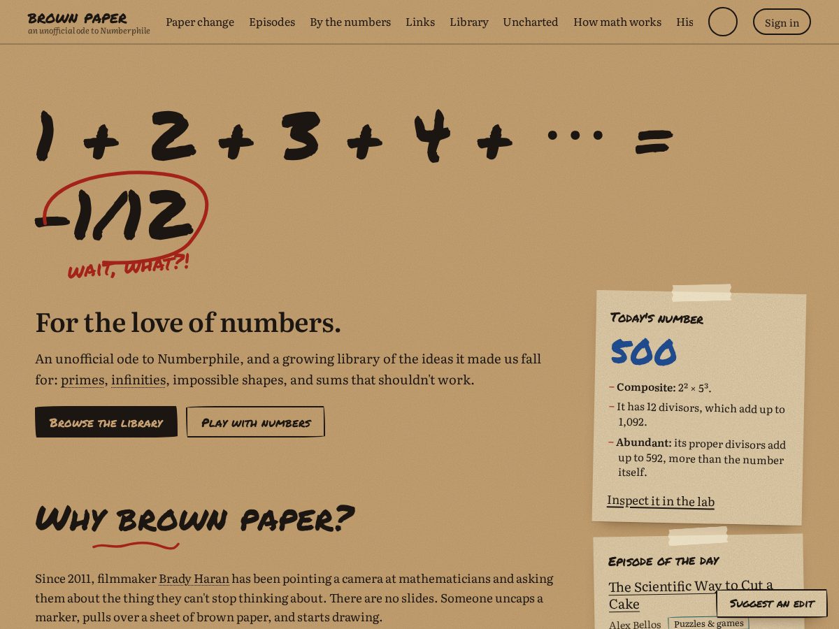 Landing-page snapshot of brownpaper.app