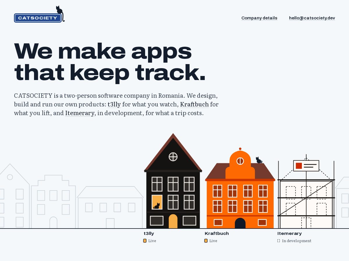Landing-page snapshot of catsociety.dev