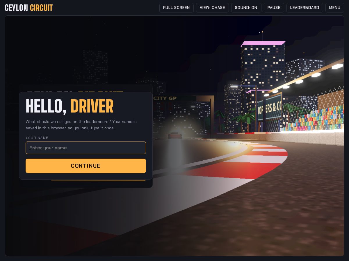 Landing-page snapshot of ceyloncircuit.online