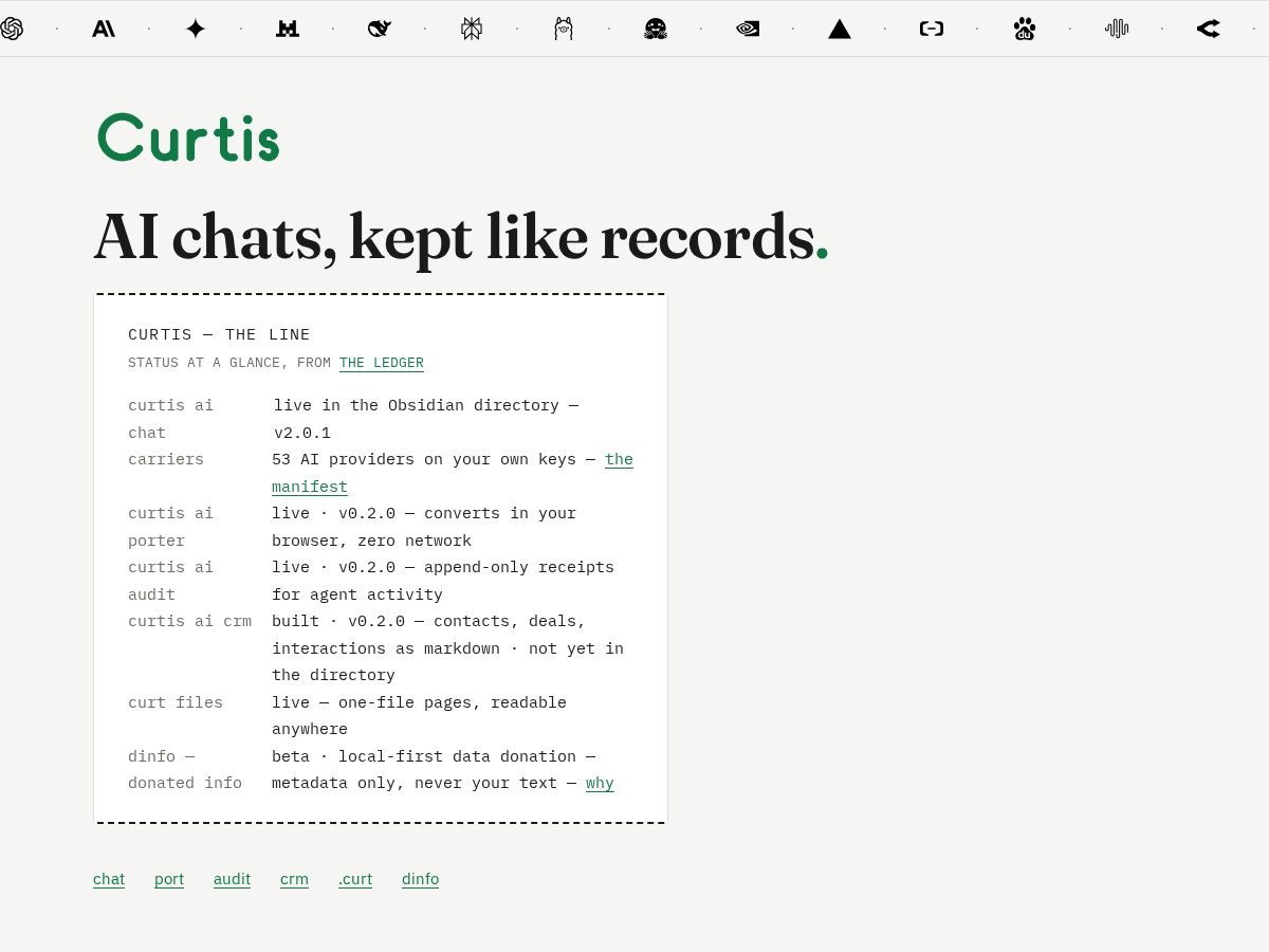 Landing-page snapshot of curtisai.tech