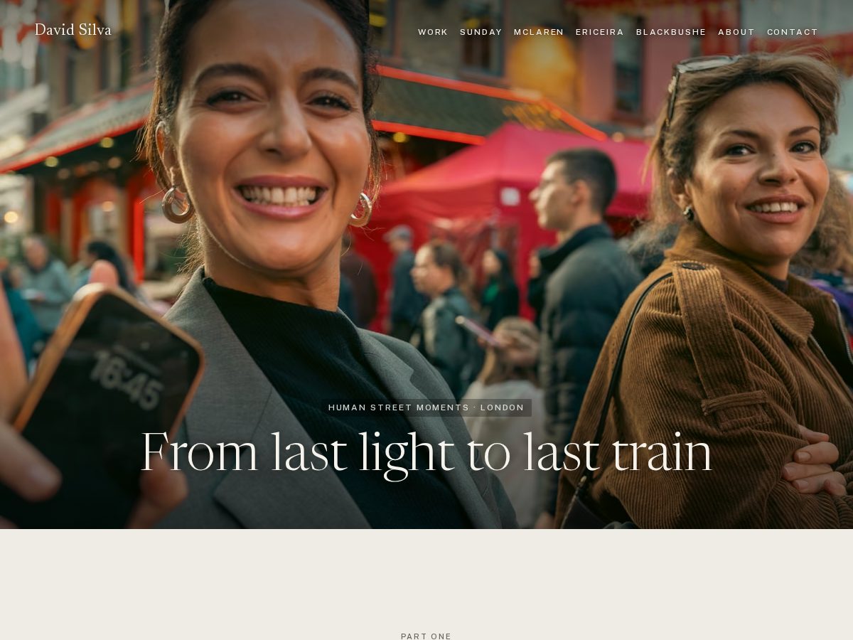 Landing-page snapshot of davidslv.photography
