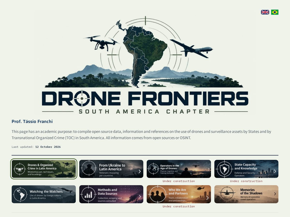 Landing-page snapshot of dronefrontiers.org