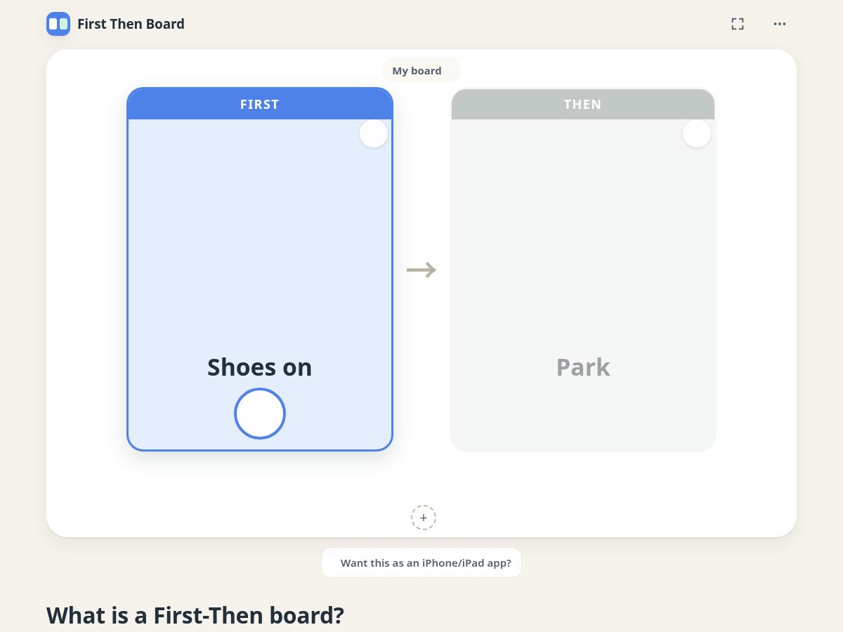 Landing-page snapshot of first-then.app