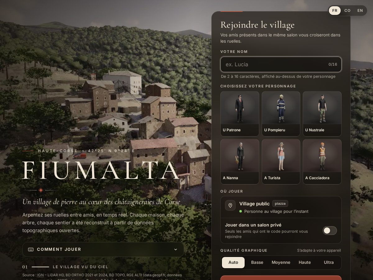 Landing-page snapshot of fiumalta.corsica