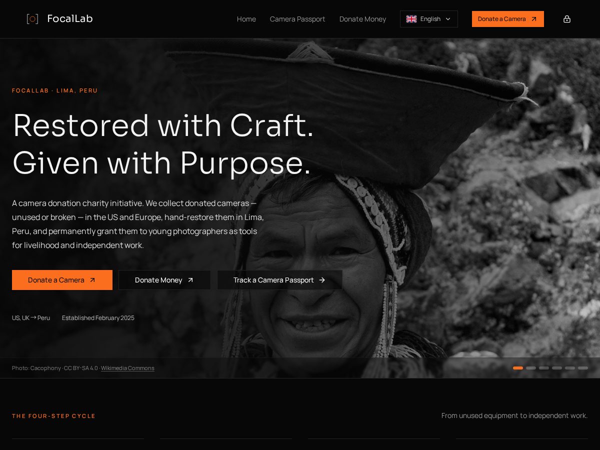 Landing-page snapshot of focallab.org