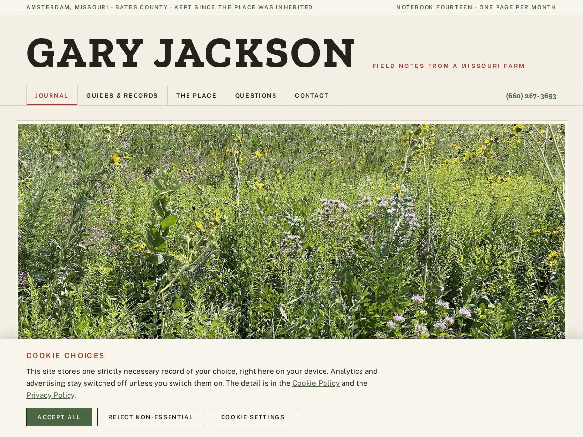 Landing-page snapshot of garyjackson.org