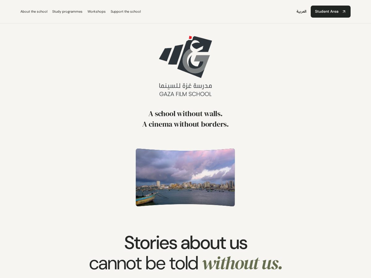Landing-page snapshot of gaza.website
