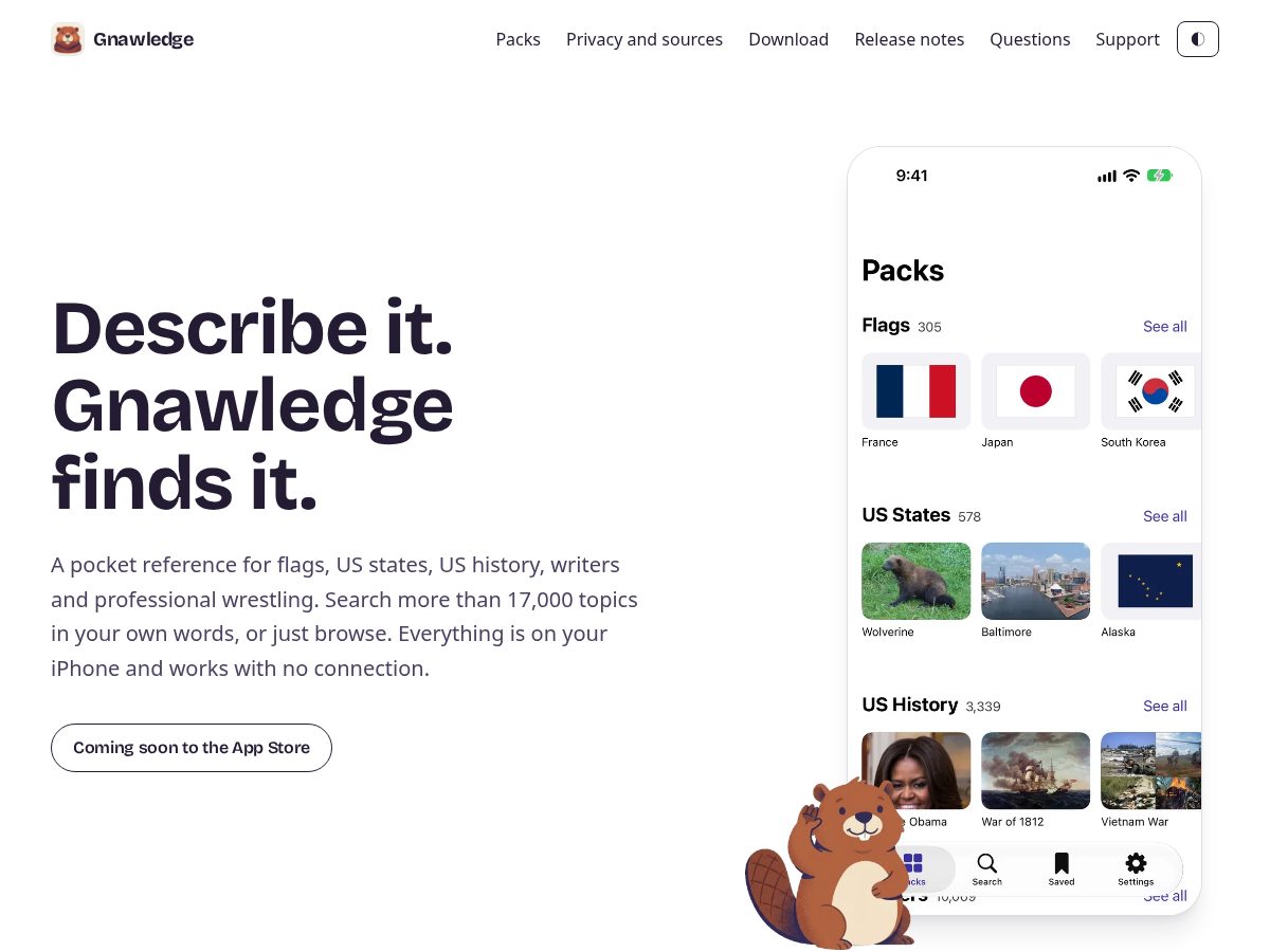 Landing-page snapshot of gnawledge.app