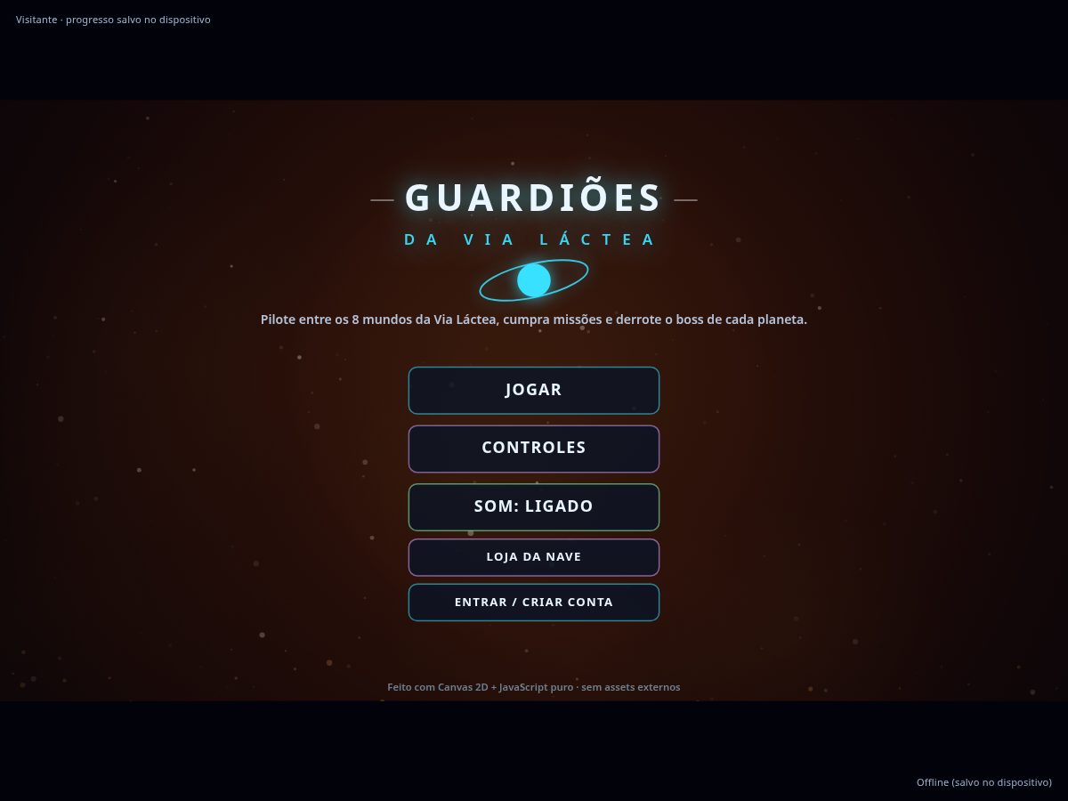 Landing-page snapshot of guardioesvialactea.online