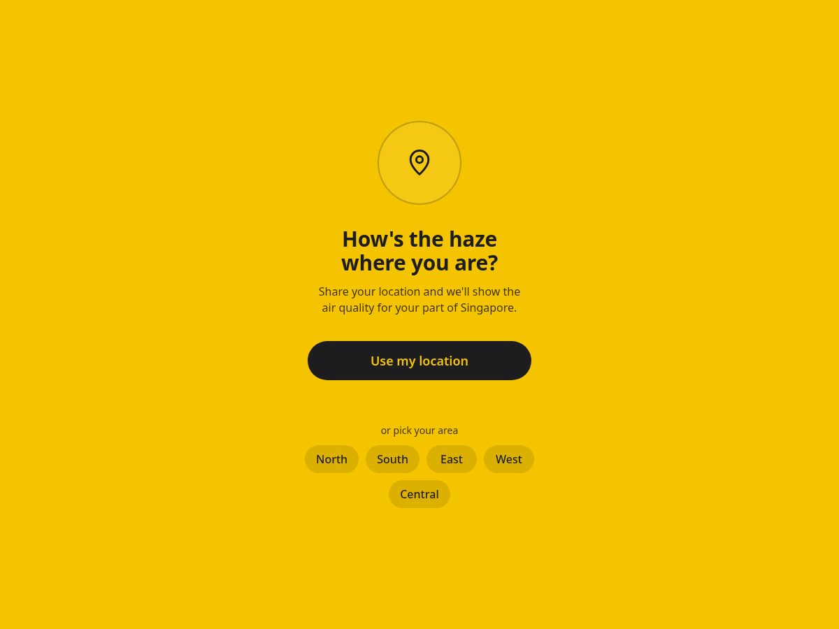 Landing-page snapshot of hazesg.app