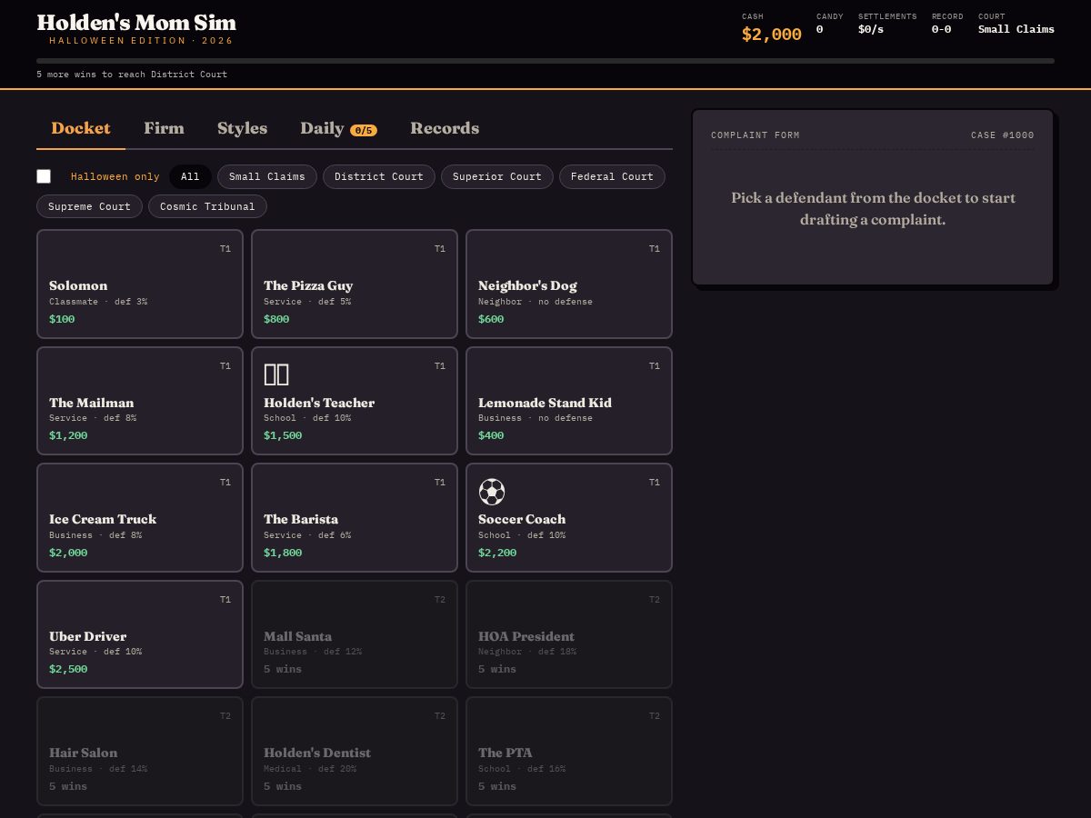 Landing-page snapshot of holdenmomsim.app