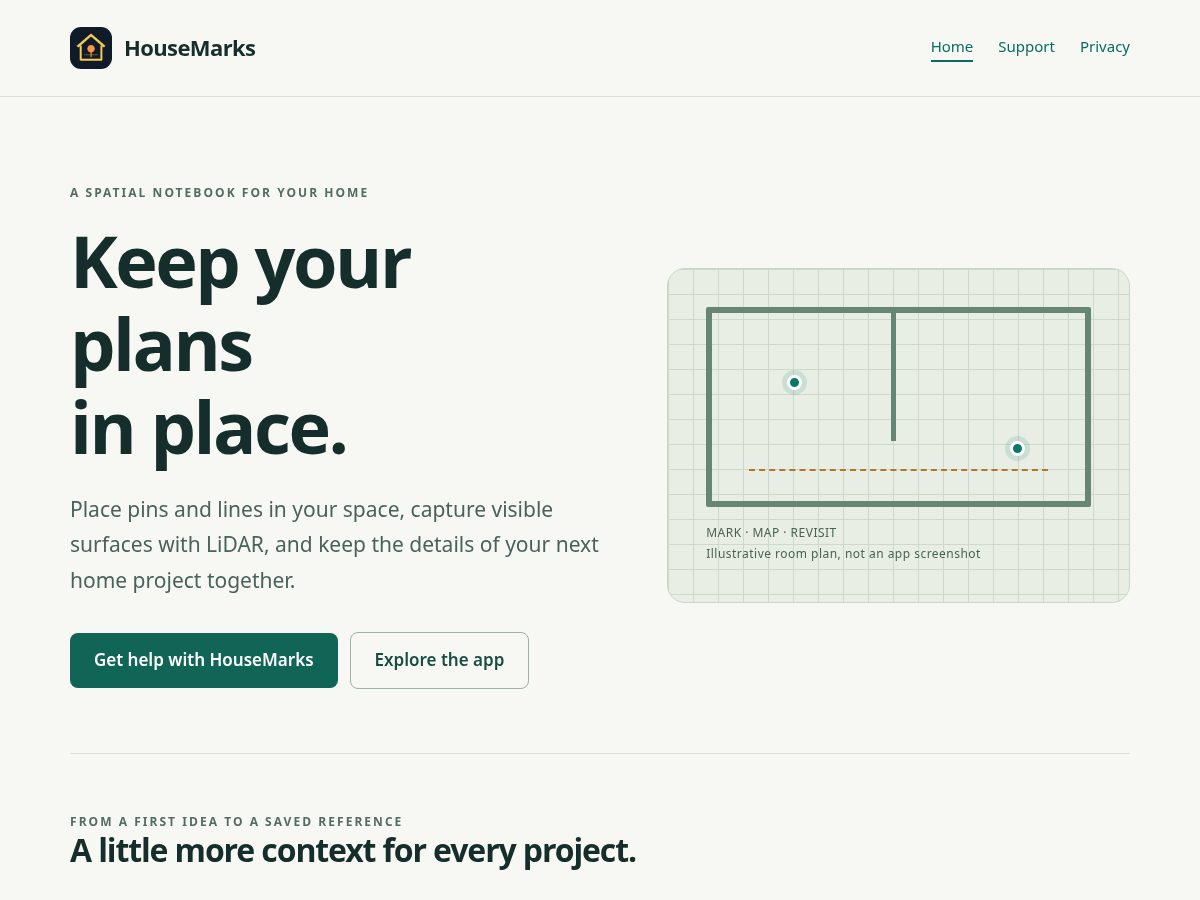 Landing-page snapshot of housemarks.app