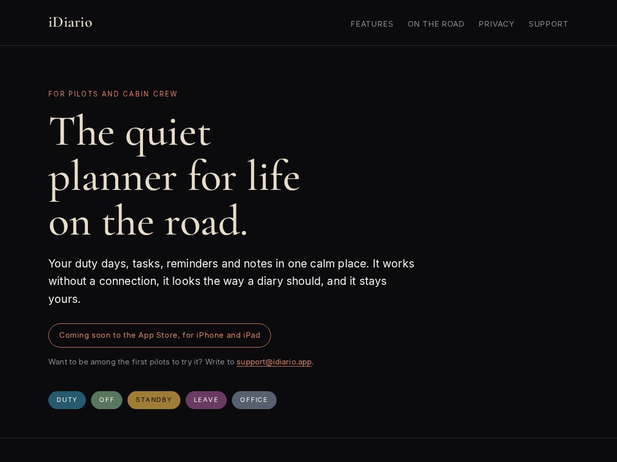 Landing-page snapshot of idiario.app