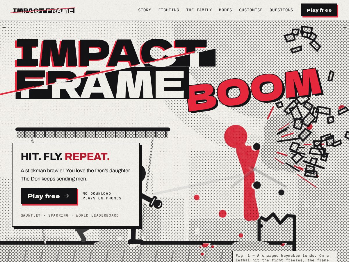 Landing-page snapshot of impactframe.app
