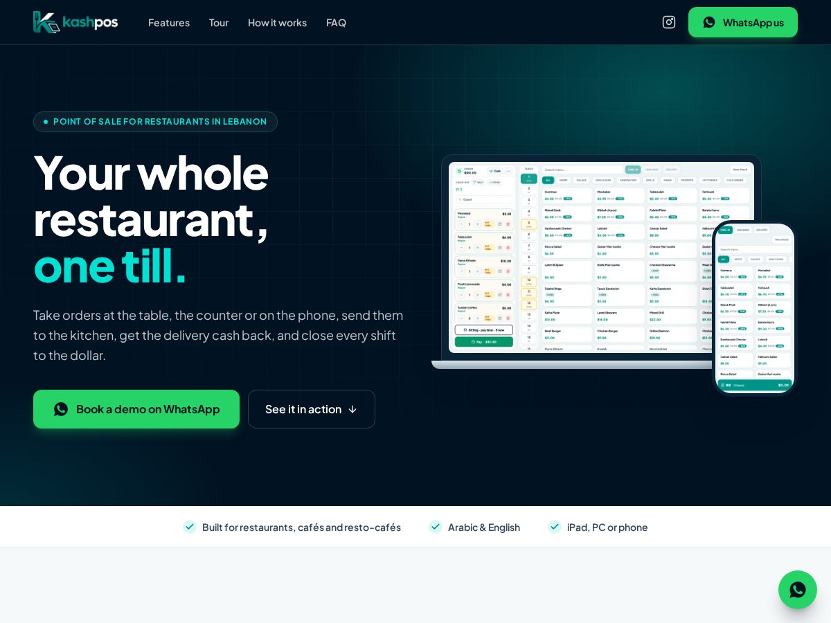Landing-page snapshot of kashpos.app