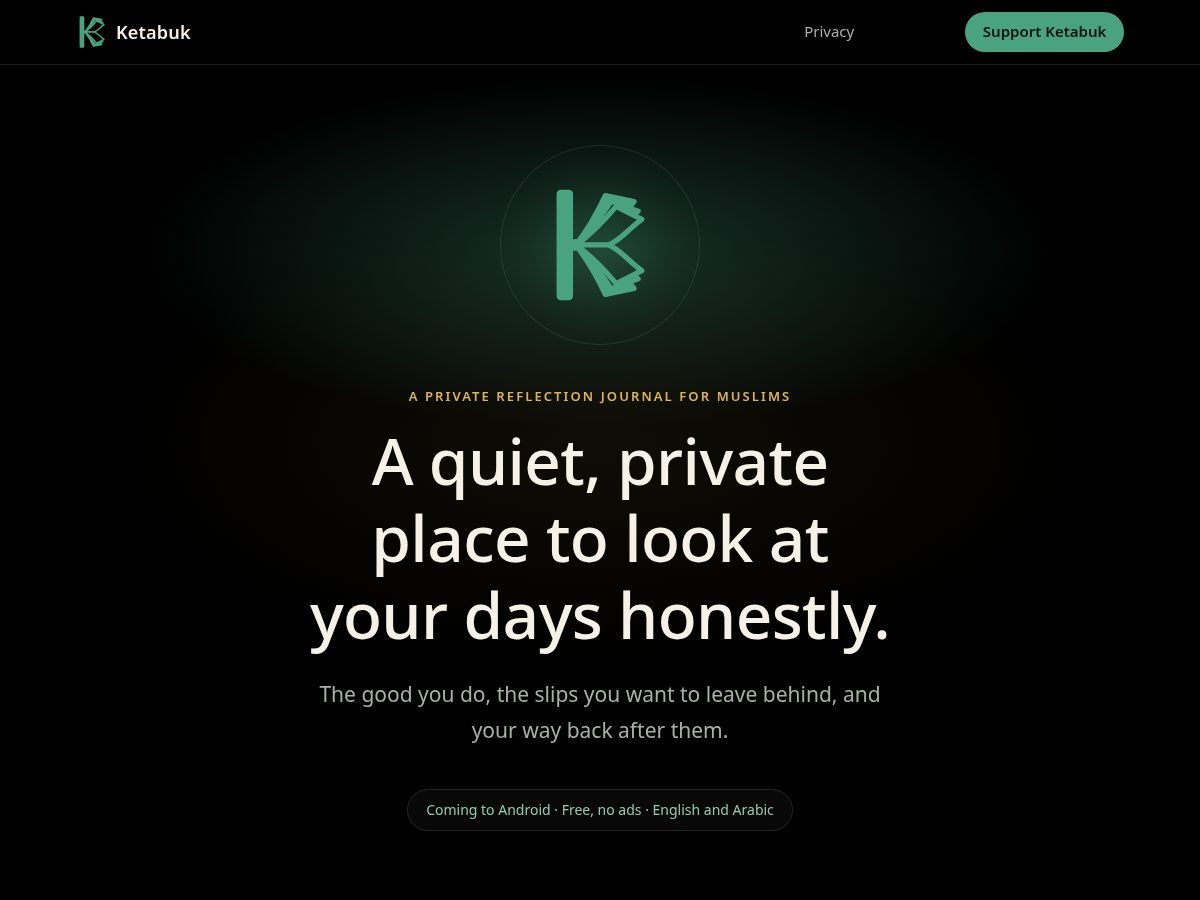 Landing-page snapshot of ketabuk.app
