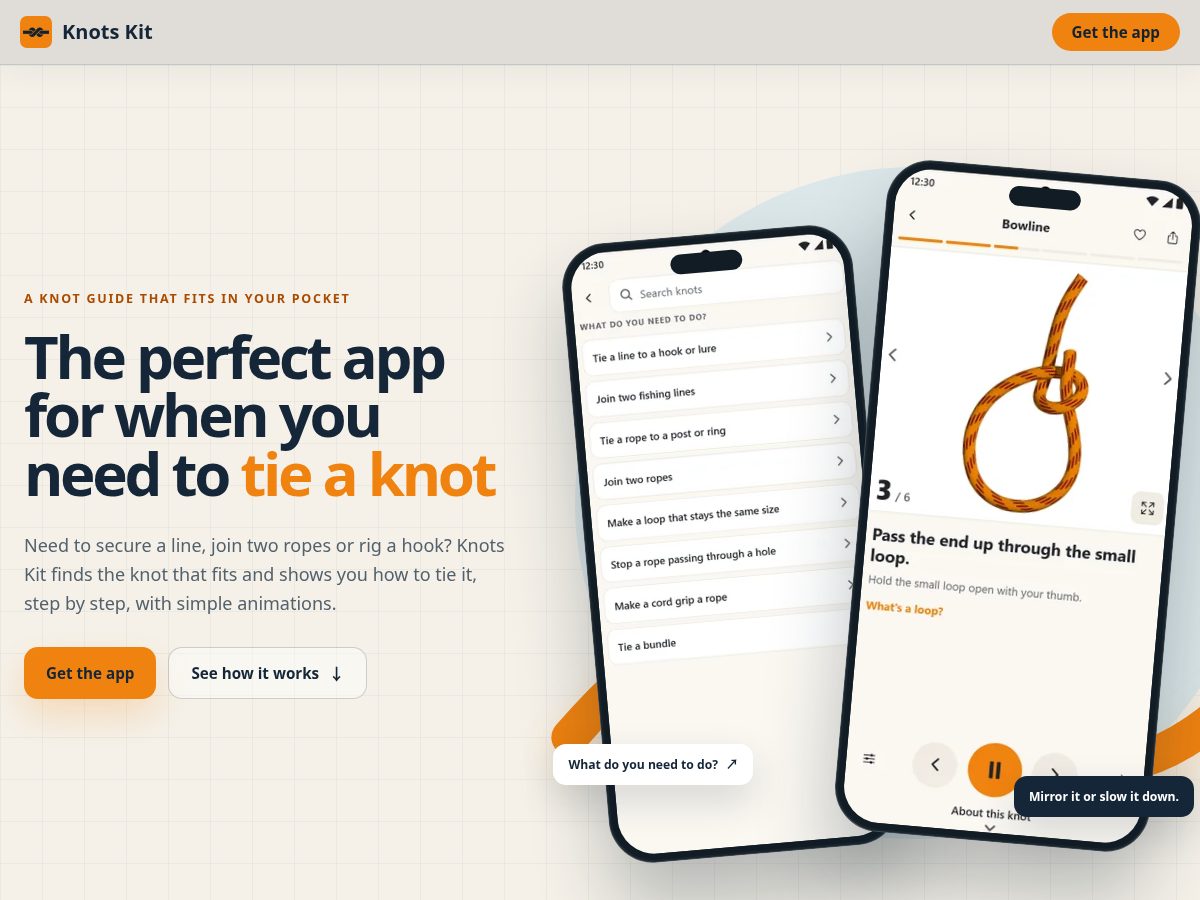 Landing-page snapshot of knotskit.app