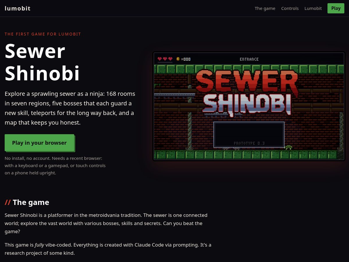 Landing-page snapshot of lumobit.net