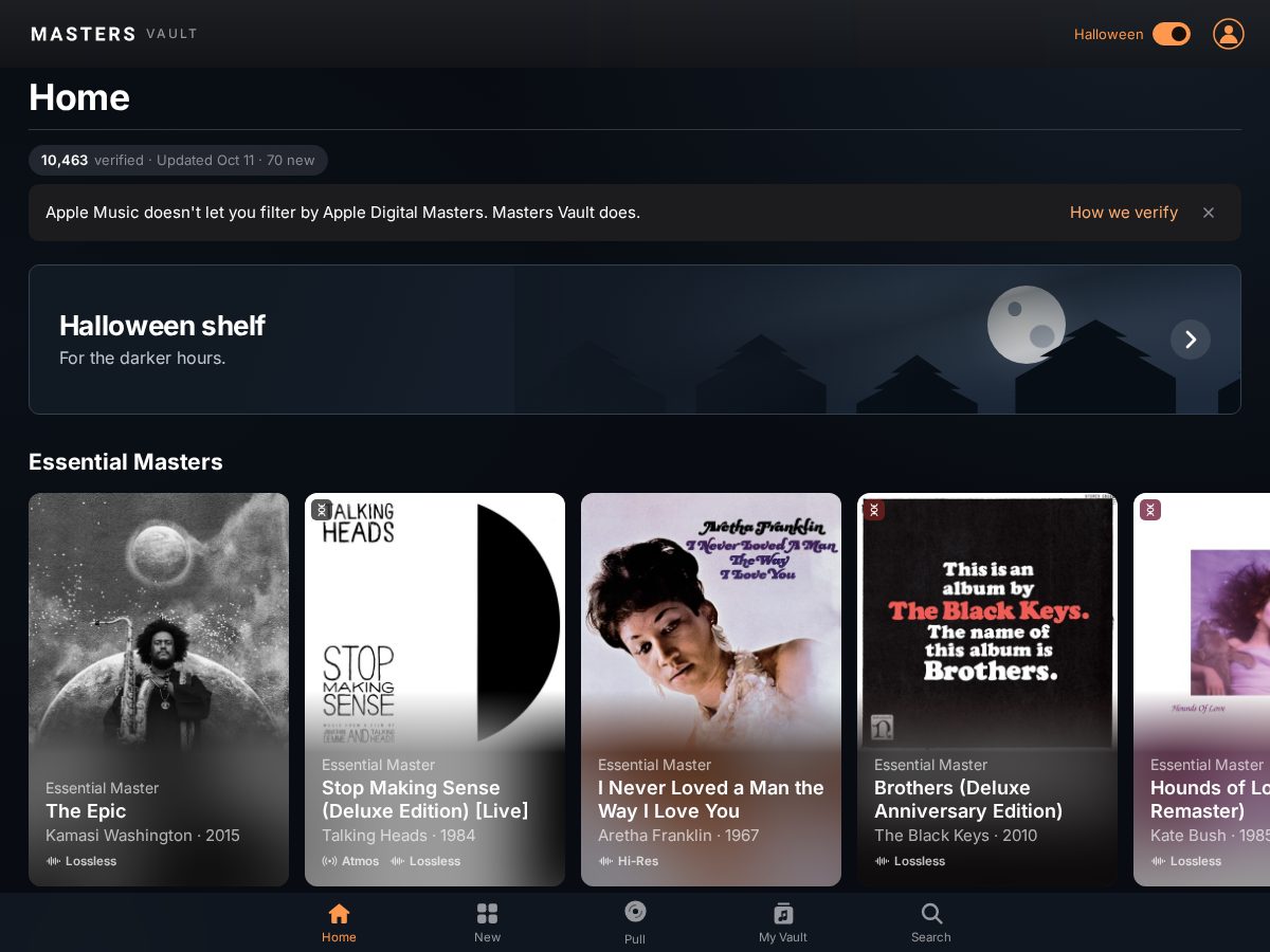 Landing-page snapshot of mastersvault.app