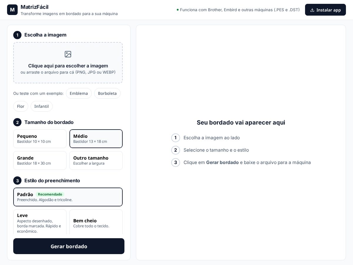 Landing-page snapshot of matrizfacil.shop