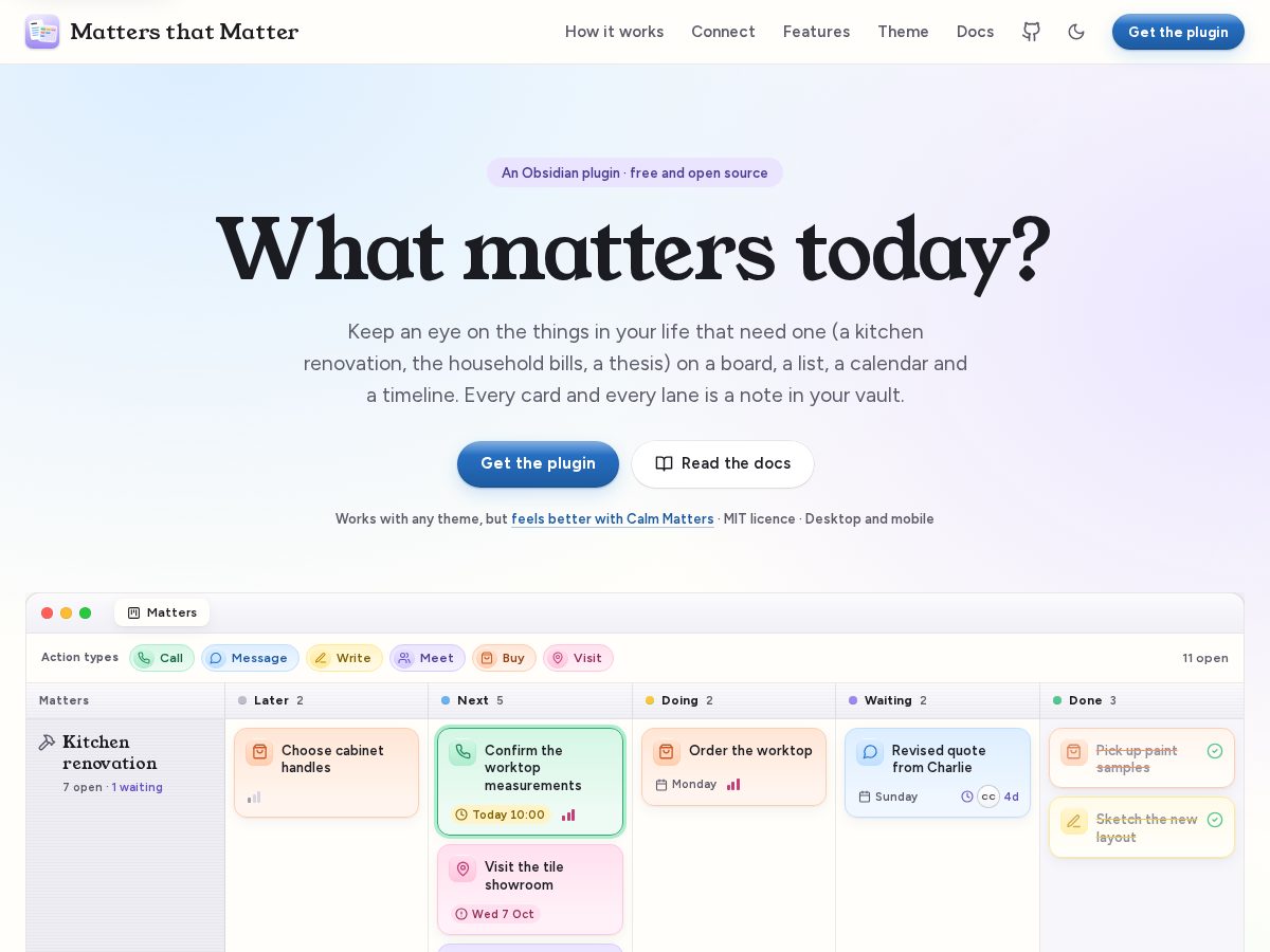 Landing-page snapshot of matters-that-matter.app