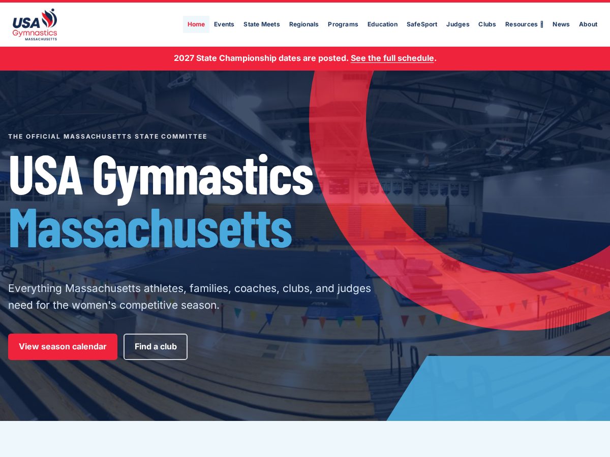 Landing-page snapshot of mausagym.org