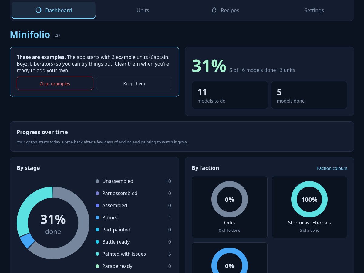 Landing-page snapshot of minifolio.app