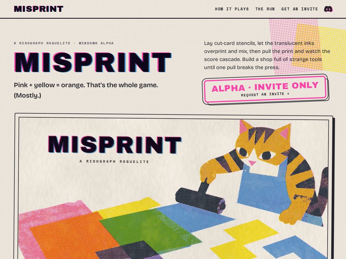 Landing-page snapshot of misprint.fyi