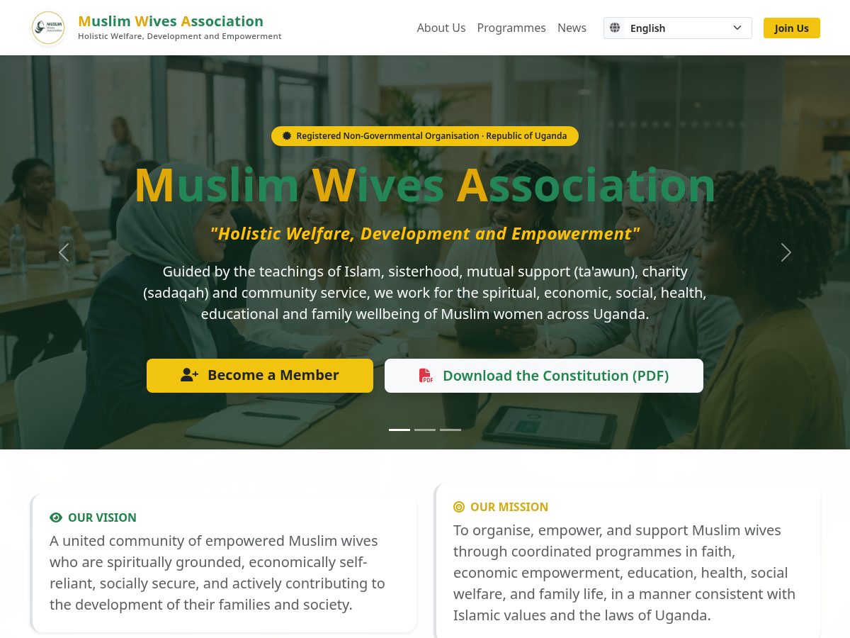 Landing-page snapshot of muslimwives.org