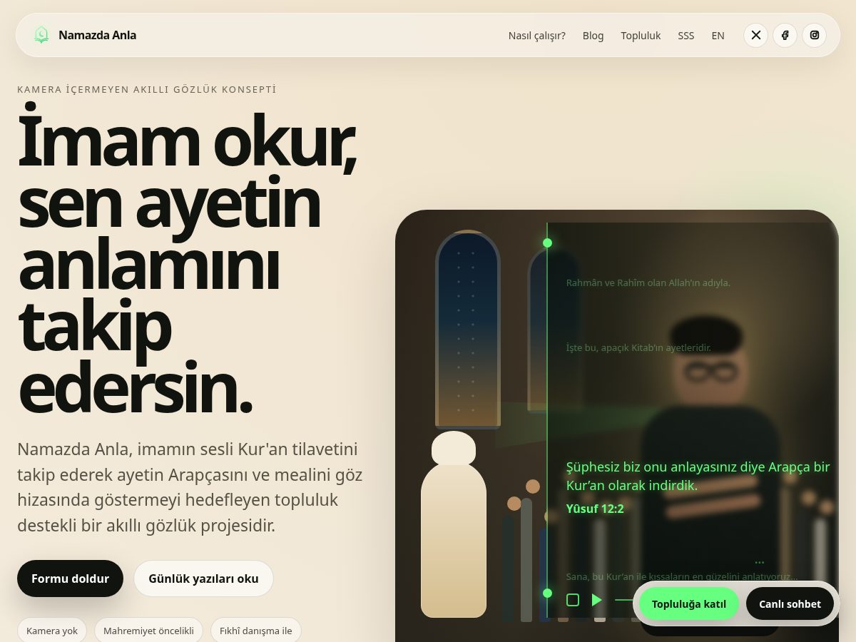 Landing-page snapshot of namazdaanla.org