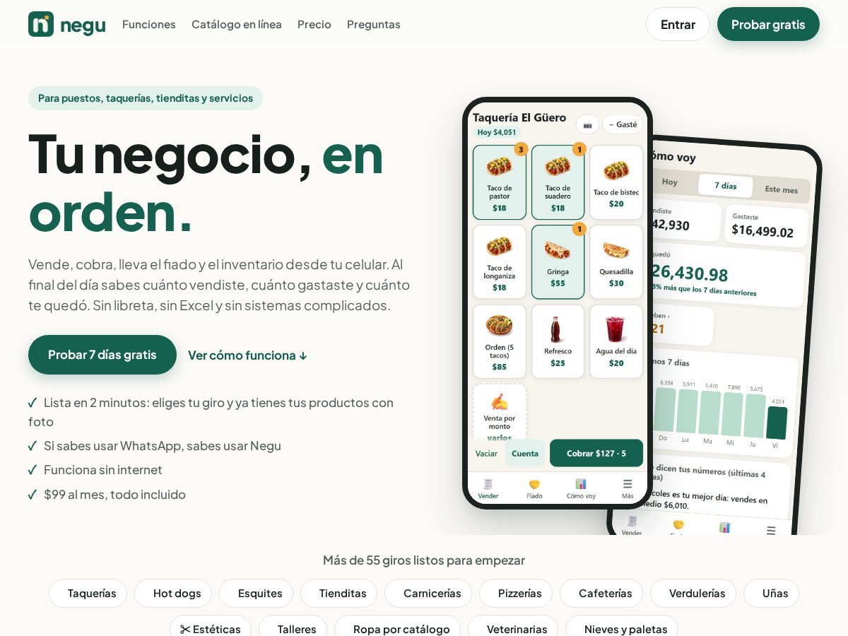 Landing-page snapshot of negu.app
