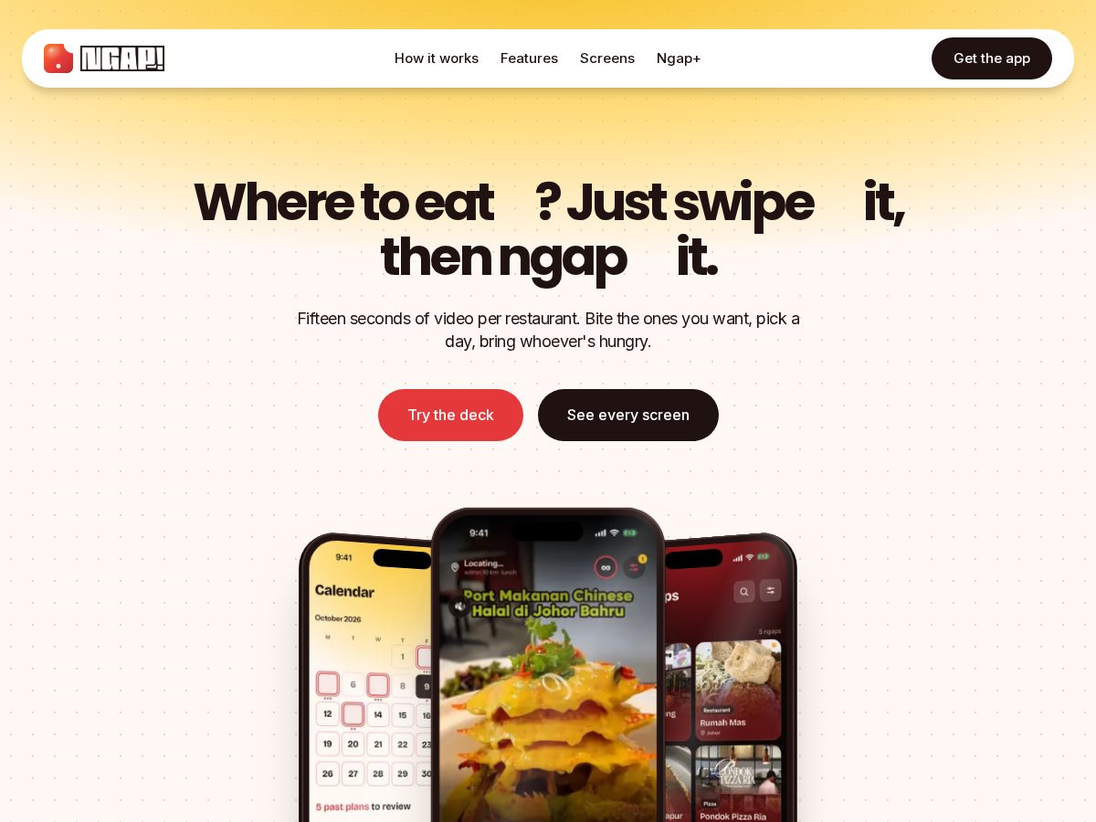 Landing-page snapshot of ngap.app