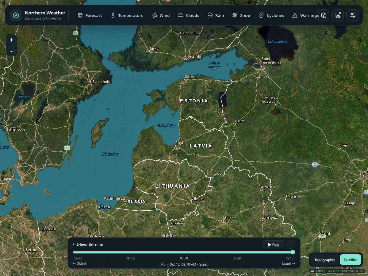 Landing-page snapshot of northweather.app